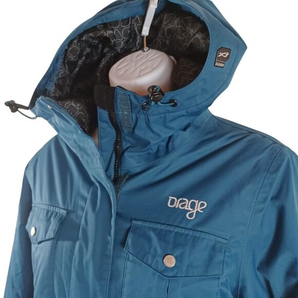 Orage Prime 10 Ski Jacket Small Womens Solid Teal Waterproof Insulated Snow Coat - Picture 3 of 12